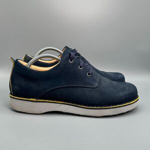 Samuel Hubbard Free Oxford Men's 10 Navy Nubuck Leather Shoes Lace-Up Formal